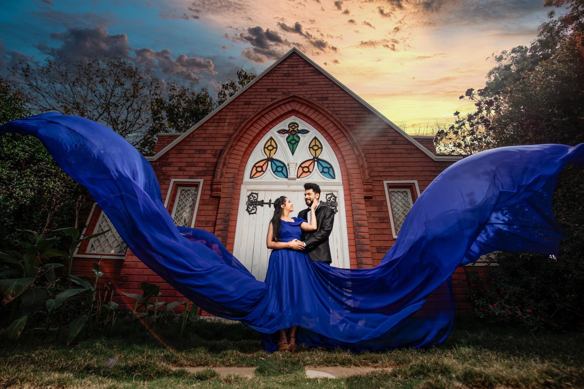 Pre-wedding photographer in Malleswaram - Trikona Studio